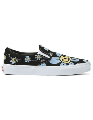 Blue Flowers Classic Slip-On Shoes