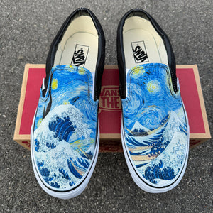 The Wave Custom Slip On Shoes