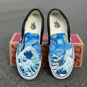 The Wave Custom Slip On Shoes