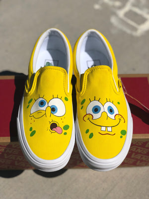 Yellow Custom Painted Shoes