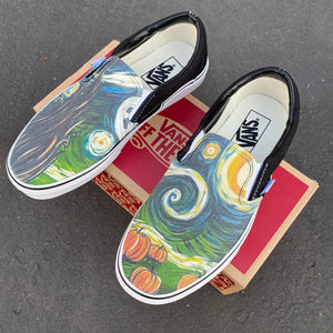 Spooky Custom Slip On Shoes