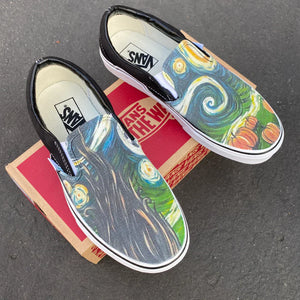 Spooky Custom Slip On Shoes
