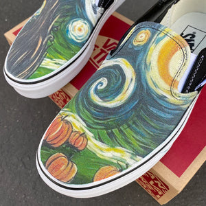 Spooky Custom Slip On Shoes