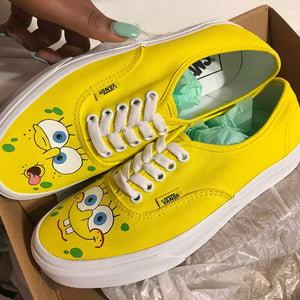 Yellow Custom Painted Shoes