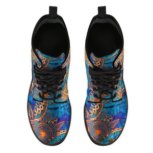 Blue Gold Ankle Boots