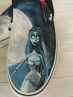 CB custom shoes, hand painted slip-on