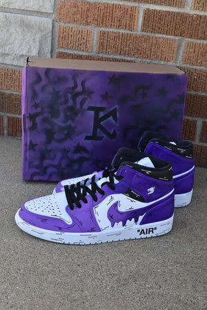 Purple Drip Jd1s Shoes