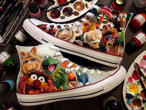 Colorful Friends Custom Painted Shoes