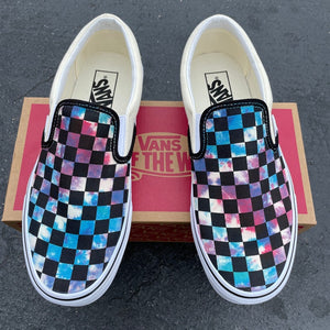 Tie Dye Galaxy Checker Slip On - LIMITED EDITION
