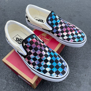 Tie Dye Galaxy Checker Slip On - LIMITED EDITION