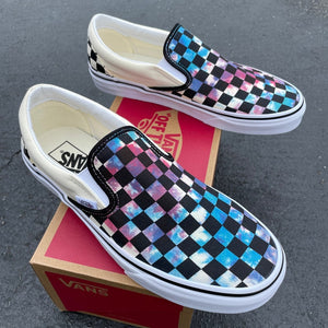 Tie Dye Galaxy Checker Slip On - LIMITED EDITION