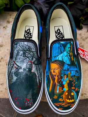 Classic Black and White HR2 Slip Ons