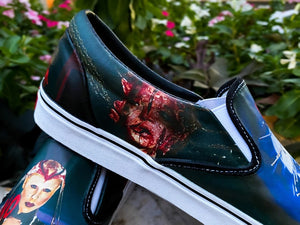 Classic Black and White HR3 Slip Ons