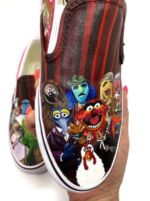 Colorful Friends Custom Painted Classic Slip-On Shoes