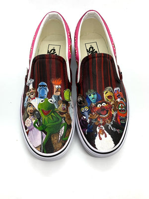 Colorful Friends Custom Painted Classic Slip-On Shoes
