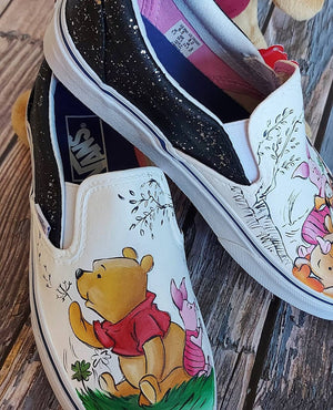 Bear Custom Slip-on, Hand painted shoes