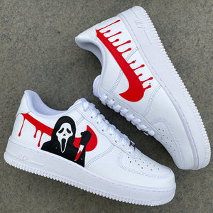 Scary Hand Painted Shoes