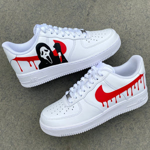 Scary Hand Painted Shoes