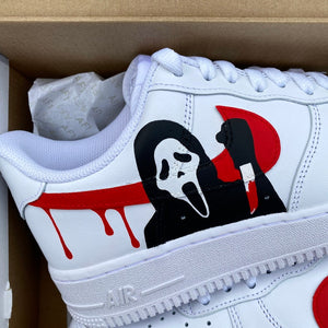Scary Hand Painted Shoes