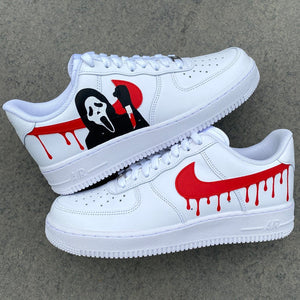 Scary Hand Painted Shoes