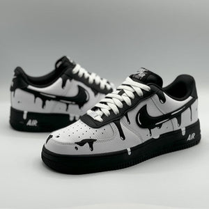 Black and White Drip Shoes, Custom Shoes, Hand Painted Shoes