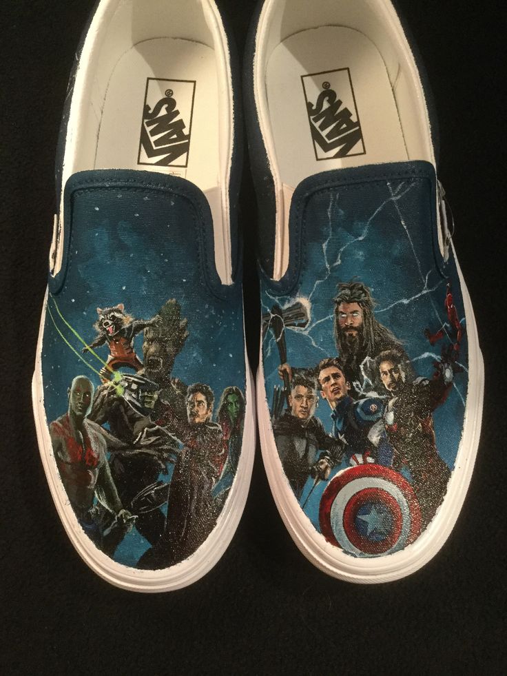 Galaxy Custom Painted Classic Slip-On Shoes