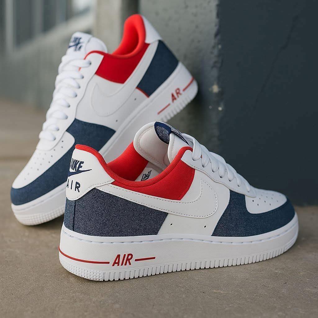 Special White Red Hand Painted Shoes AF1211