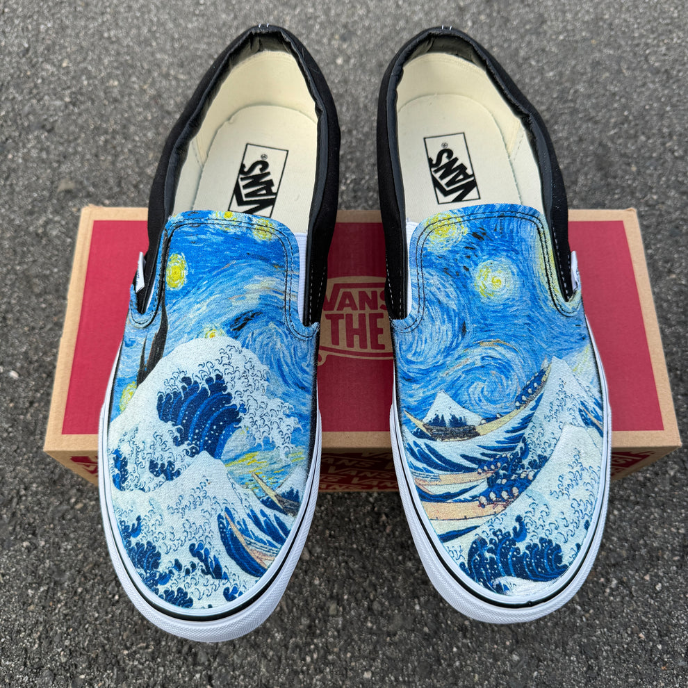 The Wave Custom Slip On Shoes