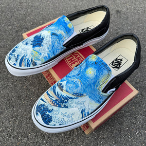 The Wave Custom Slip On Shoes