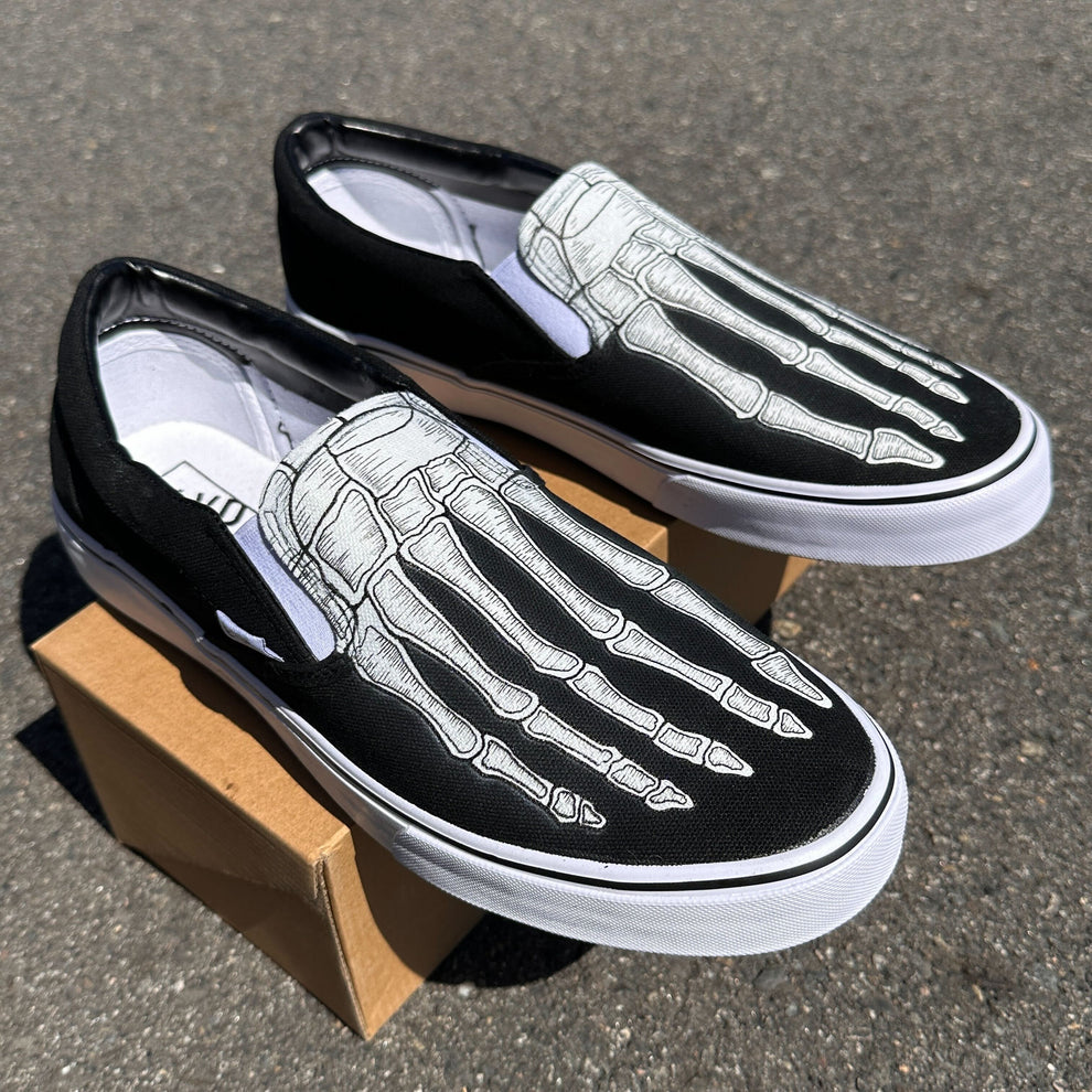 Skeleton Feet Slip On Shoes