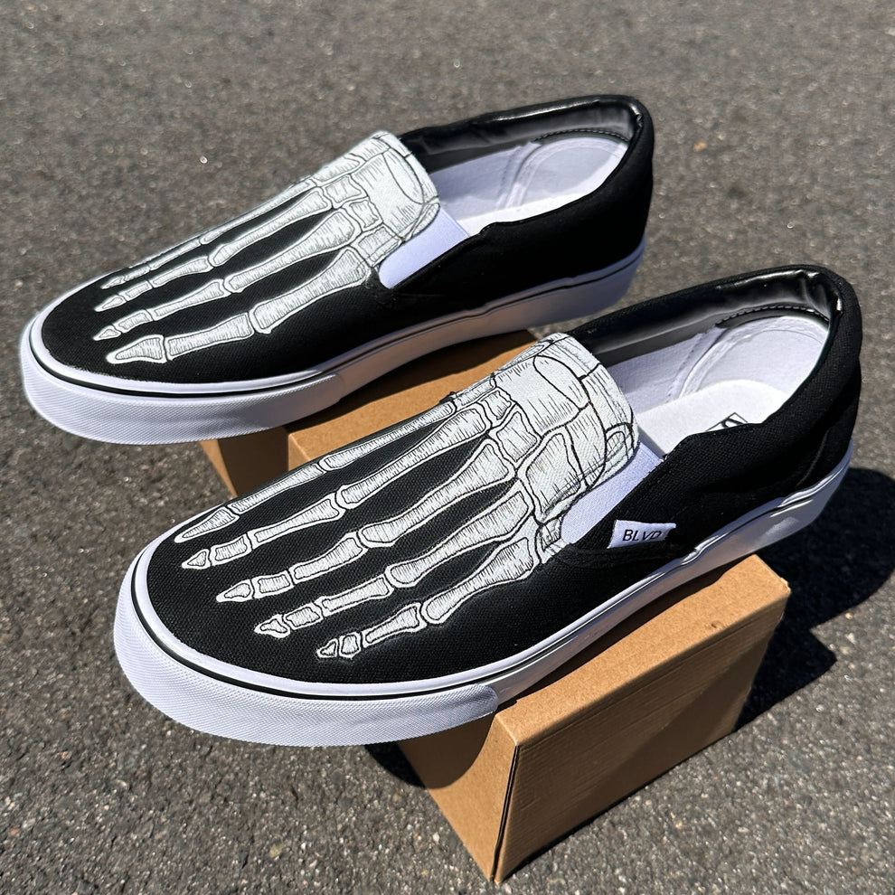 Skeleton Feet Slip On Shoes
