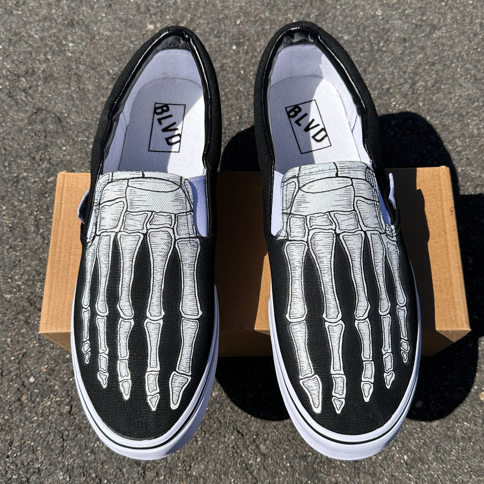 Skeleton Feet Slip On Shoes