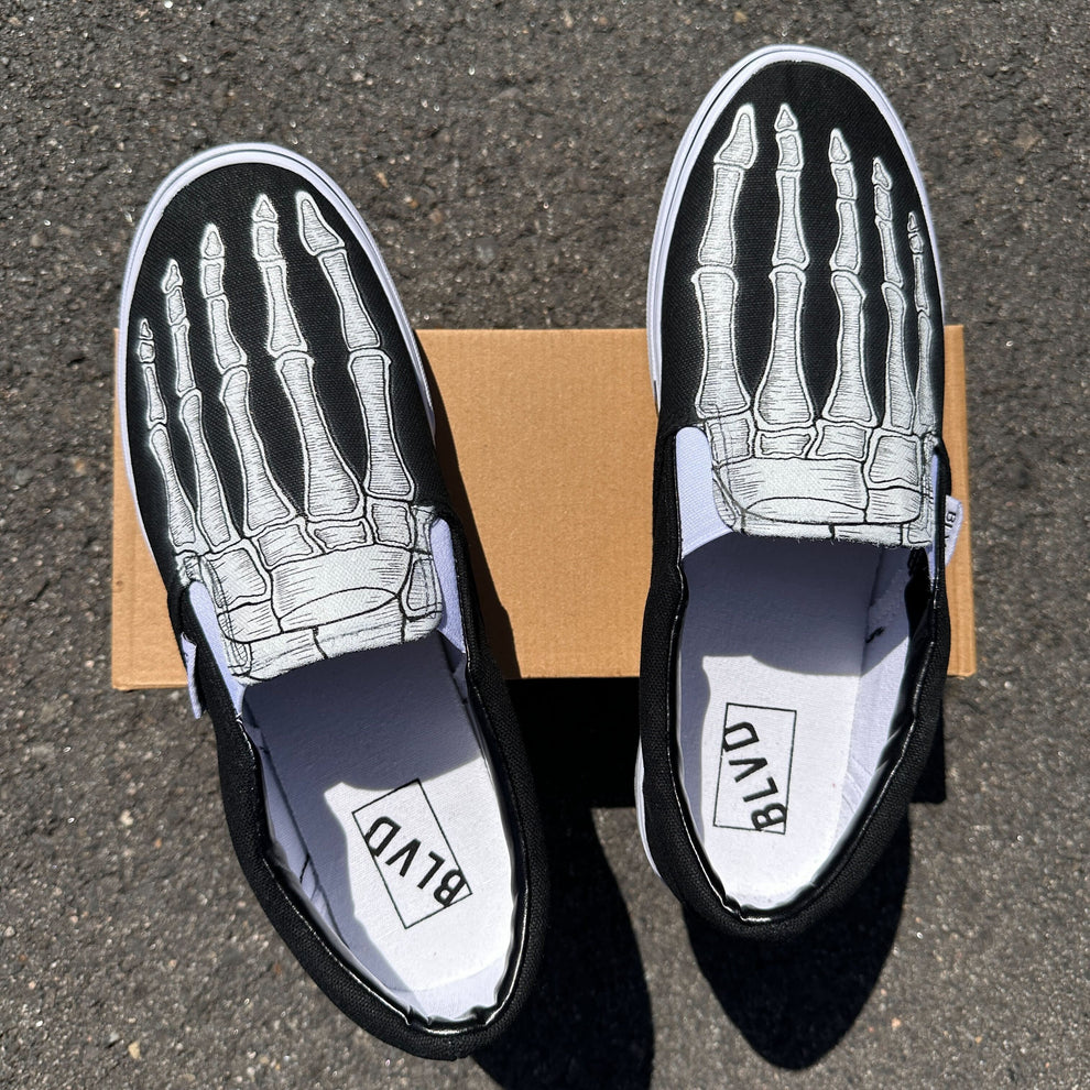 Skeleton Feet Slip On Shoes