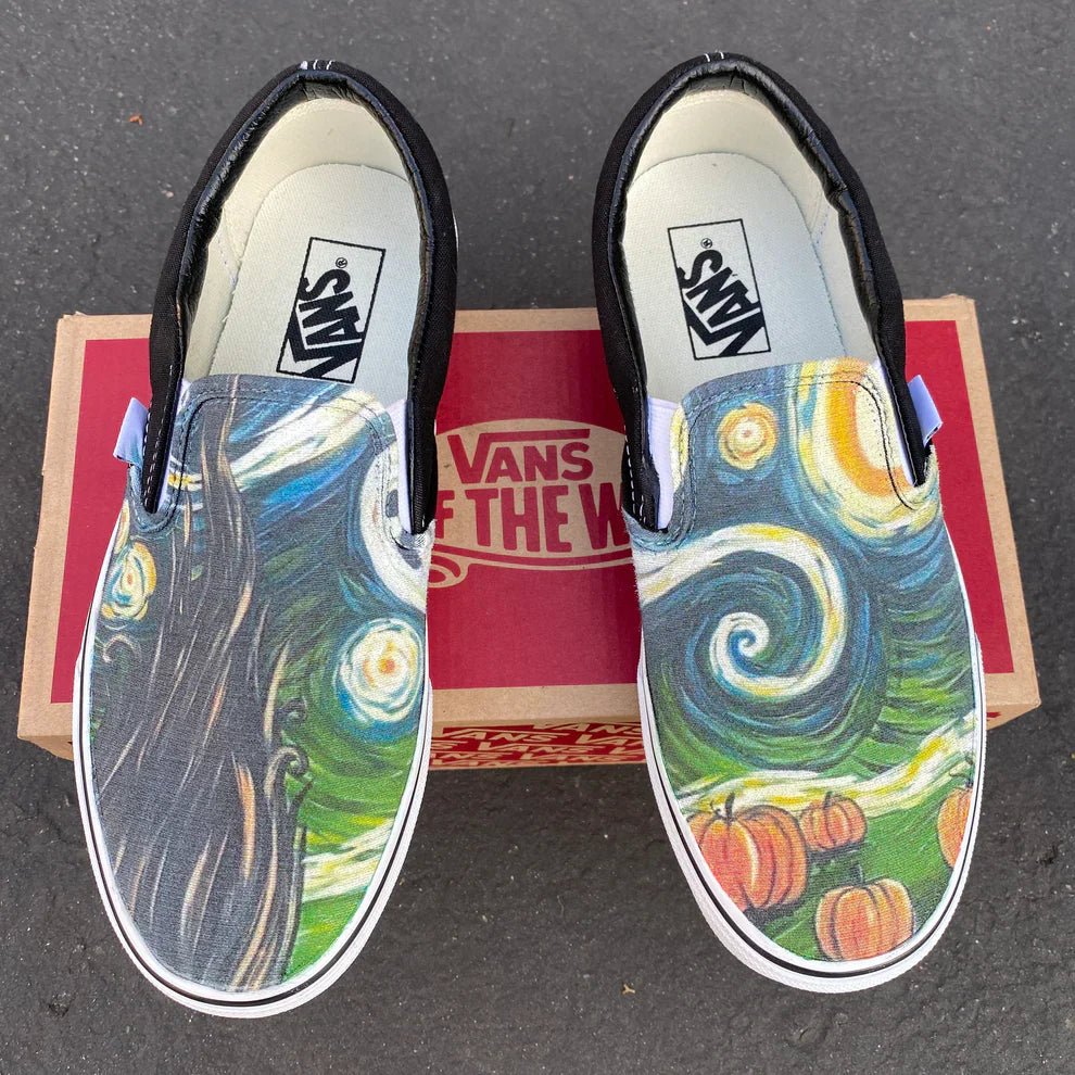 Spooky Custom Slip On Shoes