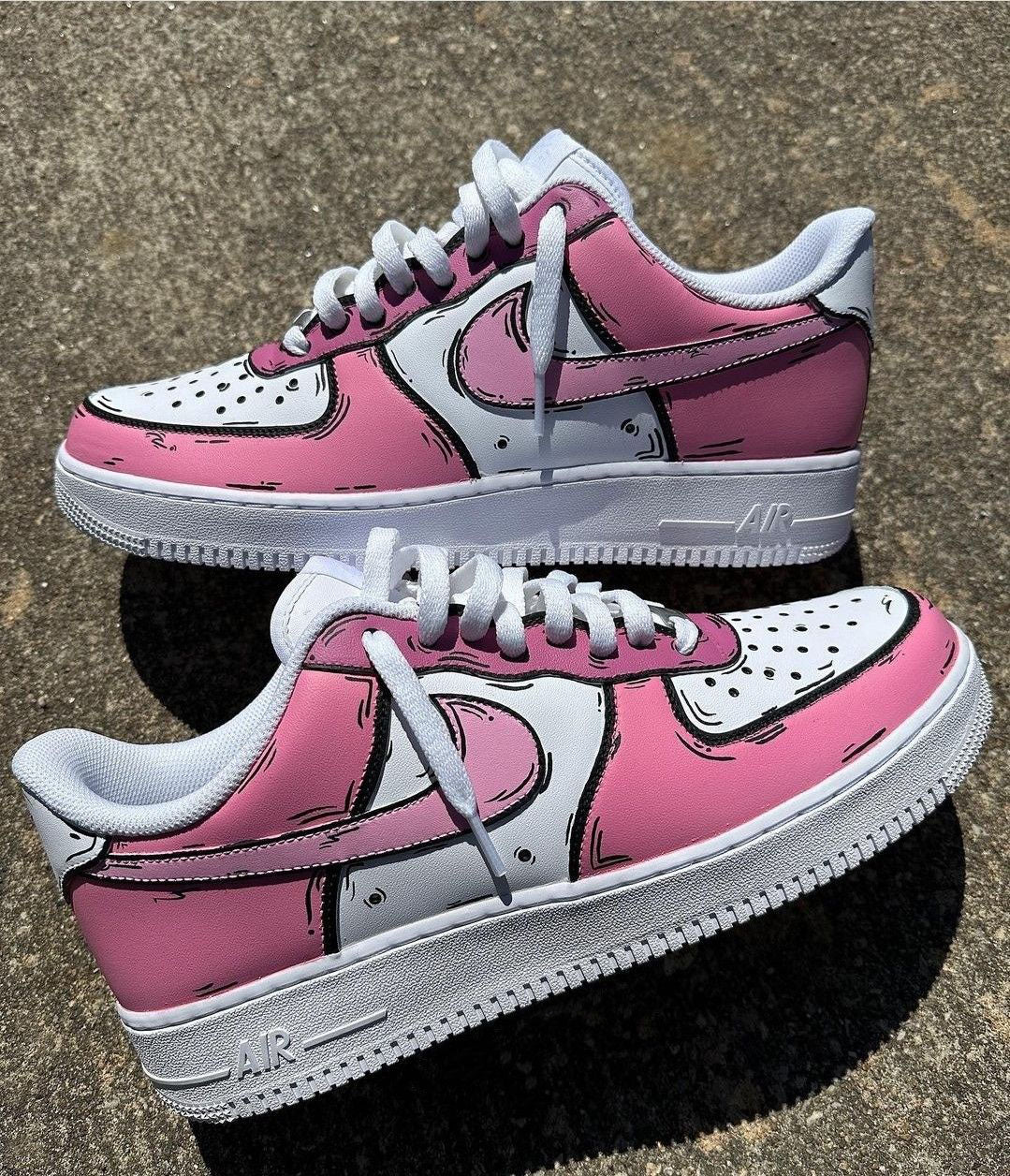 Hand Painted Pink Sneakers