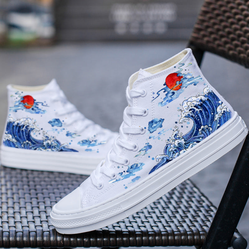 Original GR Wave Dragon High Canvas Shoes