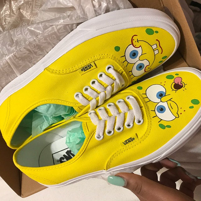 Yellow Custom Painted Shoes