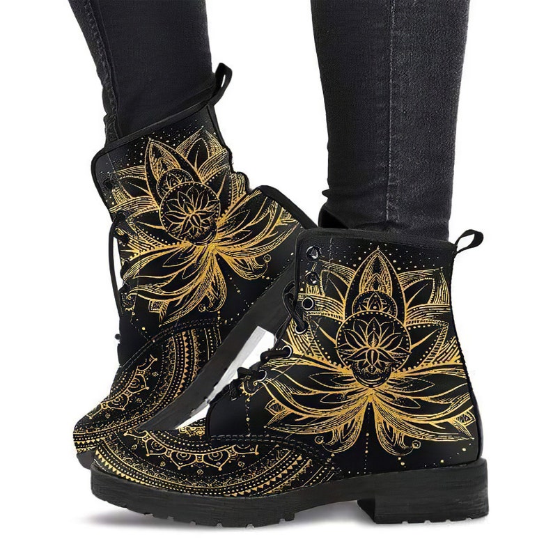 Gold Lotus Boots