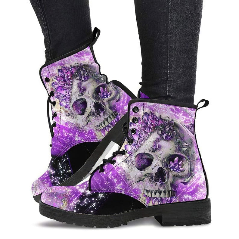 Crystal Skull Gothic Hiking Boots