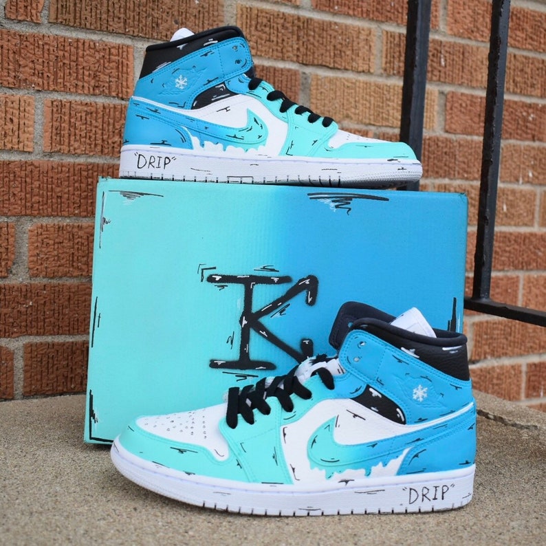 Blue Fade Jd1s Sneakers