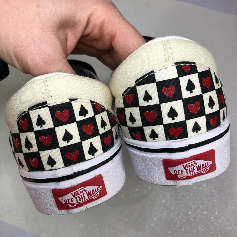 AIW Wonderland custom shoes, hand painted slip-on