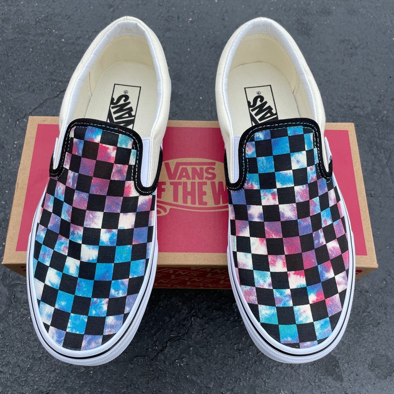 Tie Dye Galaxy Checker Slip On - LIMITED EDITION