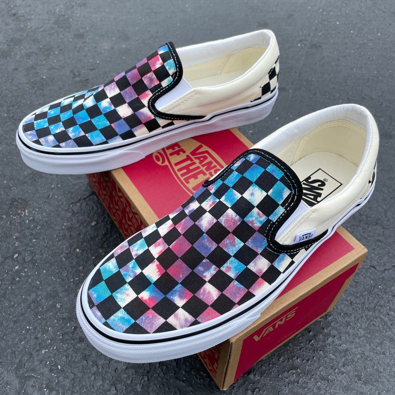 Tie Dye Galaxy Checker Slip On - LIMITED EDITION
