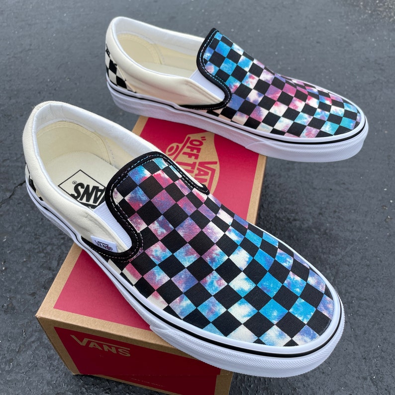 Tie Dye Galaxy Checker Slip On - LIMITED EDITION
