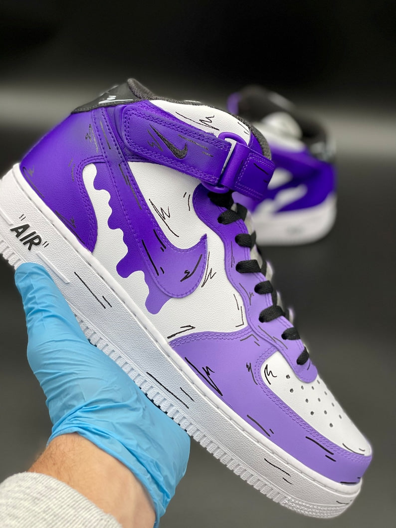 Purple Drip Jd1s Shoes