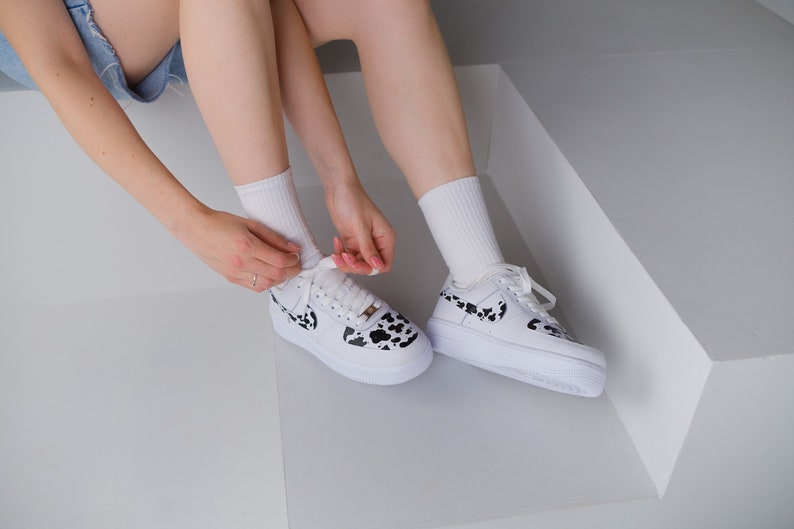 Cow Print AF 1 Shoes