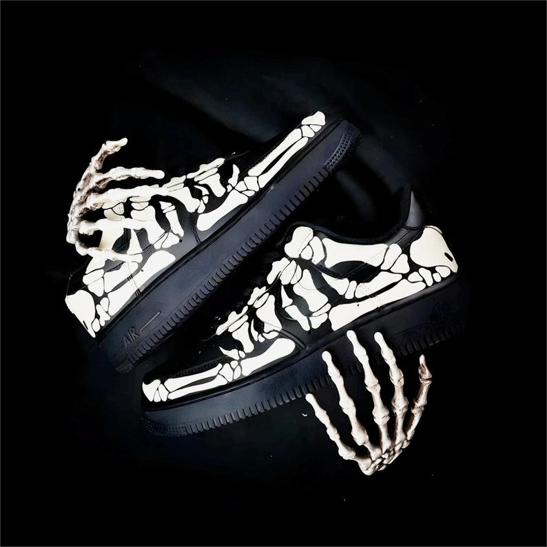Custom Halloween Skull Shoes