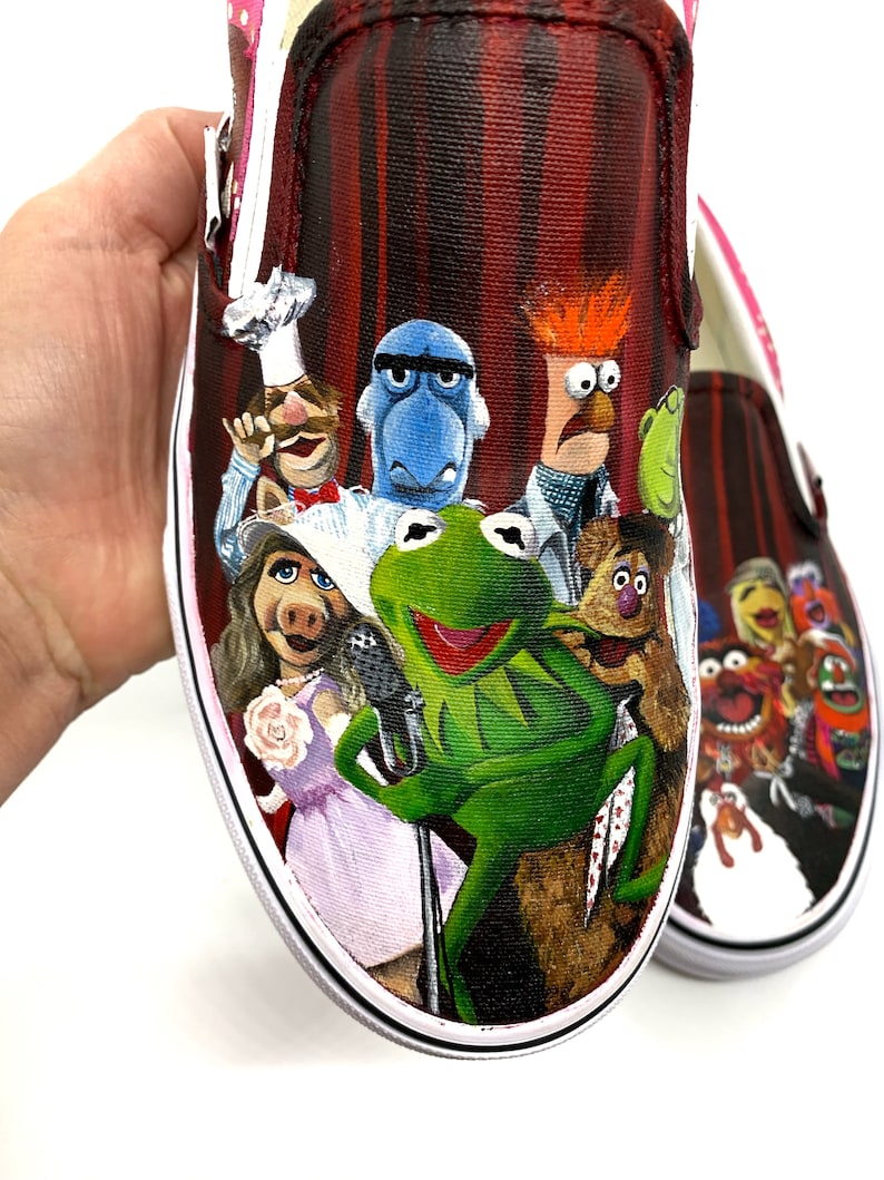 Colorful Friends Custom Painted Classic Slip-On Shoes