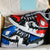 Blue and Red Drip  AJ 1’s  Hand Painted Sneakers