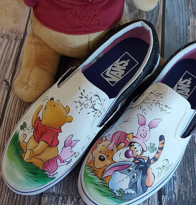Bear Custom Slip-on, Hand painted shoes